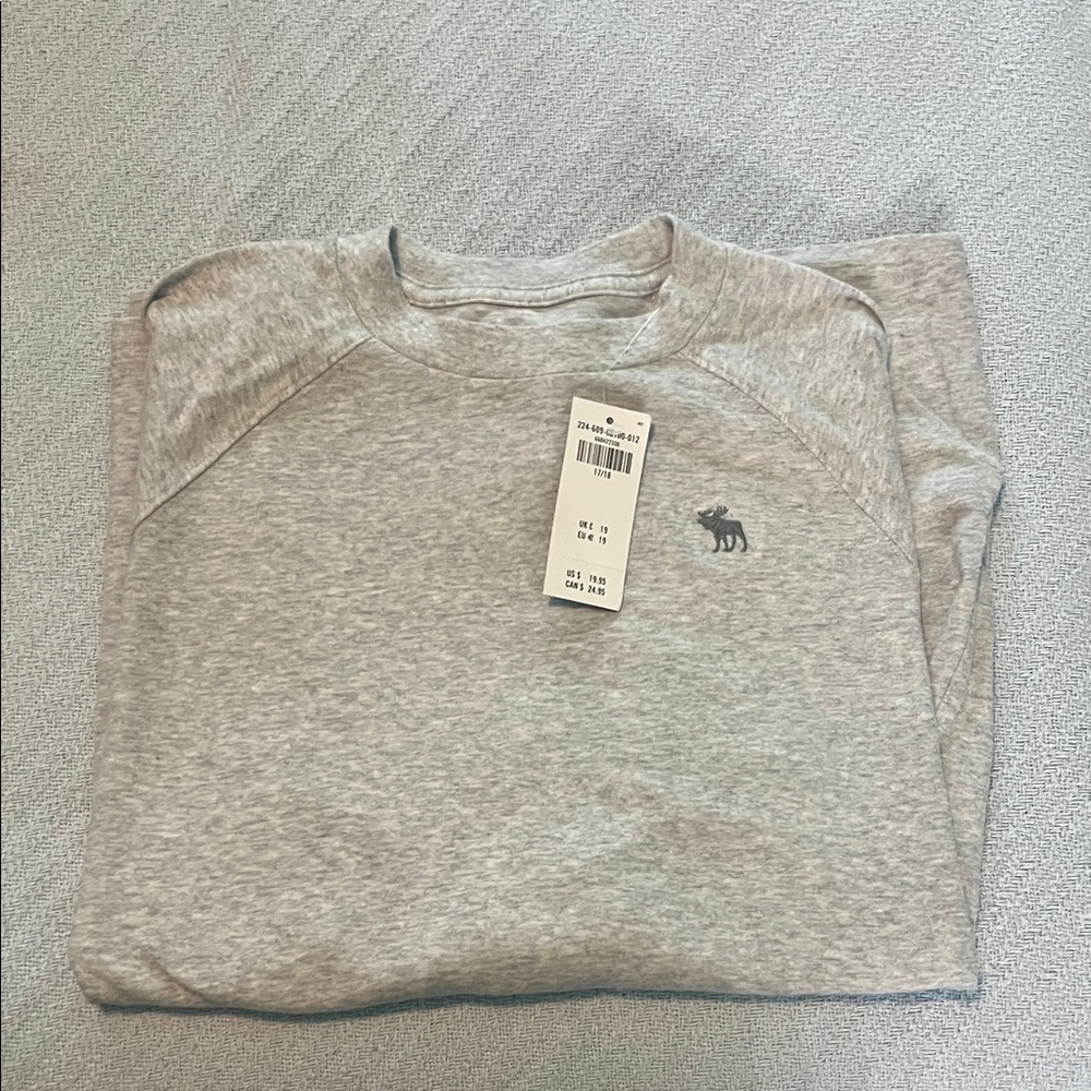 Abercrombie & Fitch Kids Light Gray Long Sleeve Tee